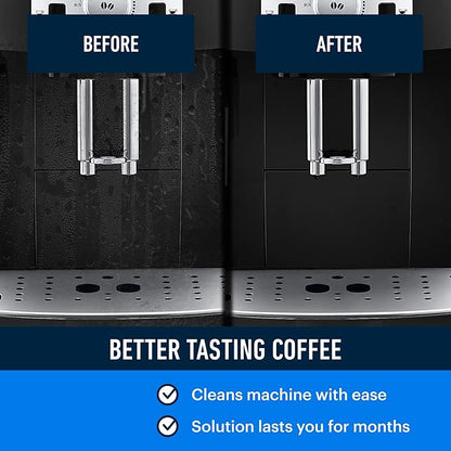 Essential Values Descaling Solution Compatible with De Longhi - Coffee Descaler - Coffee Maker Cleaner - Kettle, Espresso Machine Cleaning - 12 Month Supply 2-Pack