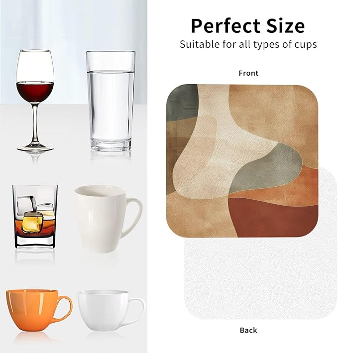 Minimal Abstract Shapes Print Coasters