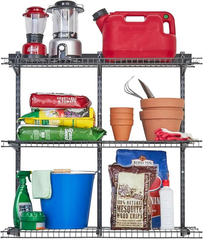 Rubbermaid Fasttrack Rail Storage 36"x12" 3-Shelf Kit, 350 lbs. Per Shelf, for Home/Garage/Shed/Workshop Organization