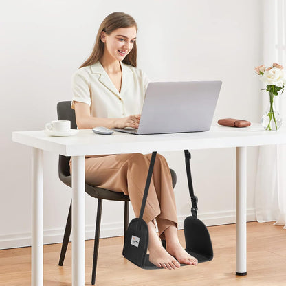 2-Pack Airplane Foot Rest - Portable and Adjustable Airplane Foot Hammock for Plane Travel to Relaxing Your Feet - Office Footrests