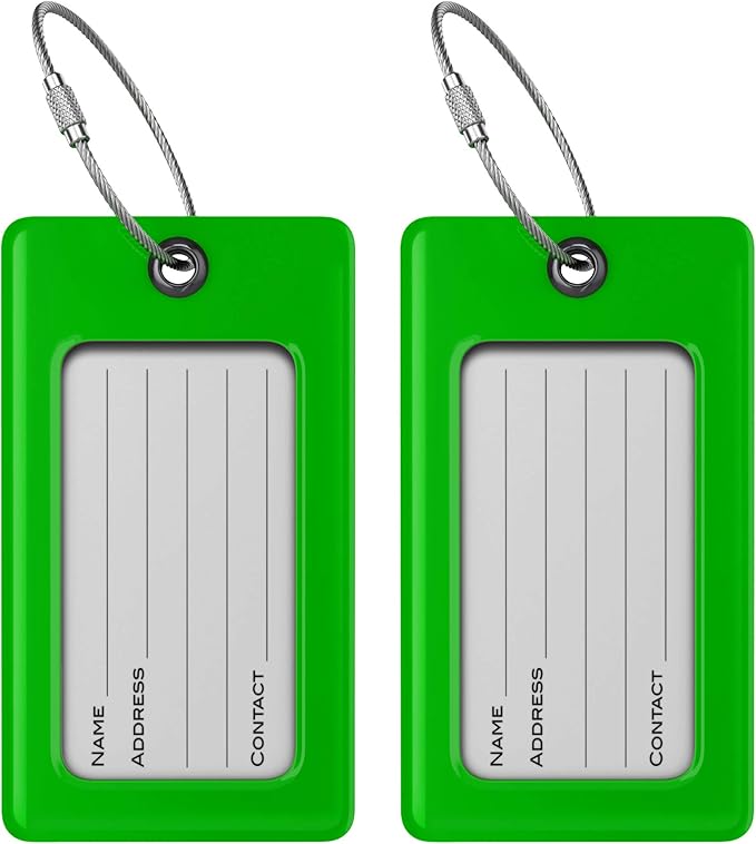 Luggage Tags Business Card Holder by TUFFTAAG - Durable Travel ID Bag Tag, Secure & Flexible, Perfect for Suitcases, Backpacks, and Carry-Ons, Easy Identification