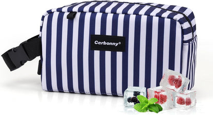 Freezable Lunch Bag,Freezable Snack Bag,Mini Cooler Bag for Travel/Work/School,Small Insulated Bag,Small Cooler Lunch Box with Ice Packs,Insulated Snack Bag,Freezable Snack Box with Handle Buckle