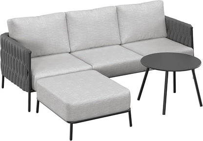 EAST OAK Life Chatter Patio Furniture Set, Outdoor Furniture Sectional Sofa Set