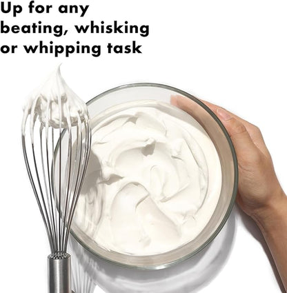 304 Stainless Steel Whisk Set, Dishwasher Safe Rustproof Metal Whisk, Professional Balloon Wire Whisks for Kitchen Cooking, Perfect For Blending, Whisking, Baking, Beating, 3 Packs (8" 10" 12")
