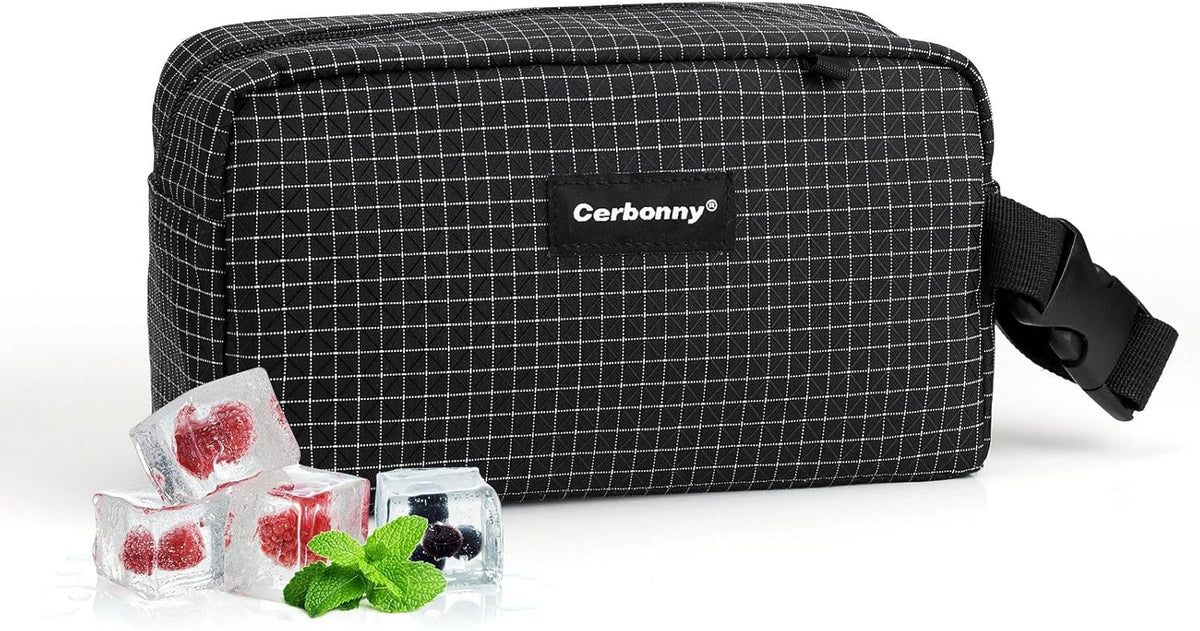 Cerbonny small lunch bag Freezable Lunch Bag for Work School Travel,Leak-proof Small Lunch Bag,Small Insulated Bag For Kids 3+/Adults,Freezer Lunch Bags,Freezable Snack Bag（Larger size）