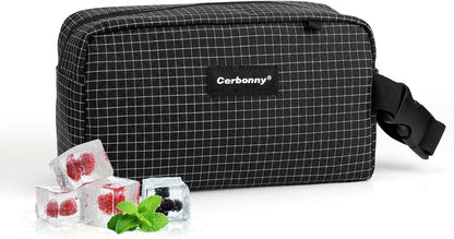 Cerbonny small lunch bag Freezable Lunch Bag for Work School Travel,Leak-proof Small Lunch Bag,Small Insulated Bag For Kids 3+/Adults,Freezer Lunch Bags,Freezable Snack Bag（Larger size）