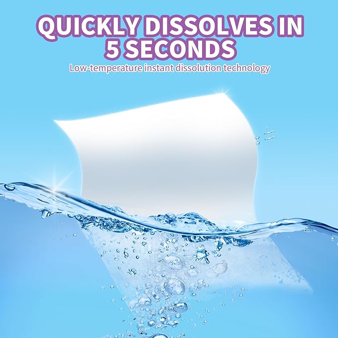 Laundry Detergent Sheets - 240 Loads Girls Lavender Laundry Sheets for Dorm,College,Home, Hotel,Apartment,Camping,Cruise,Road Trip,Beach Vacation,Backpack,Small Space, Family School Travel Essentials