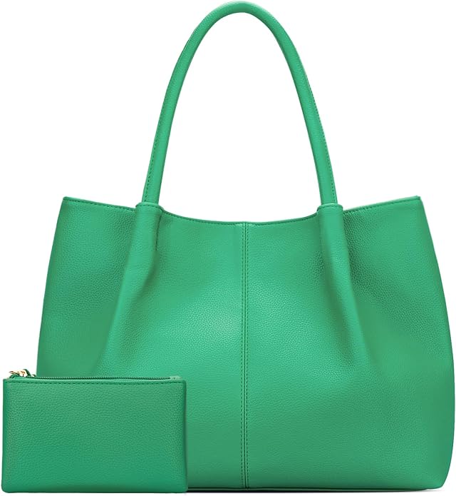 KKXIU Tote Bag for Women Vegan Leather Shoulder Purse Large Capacity Travel Bag