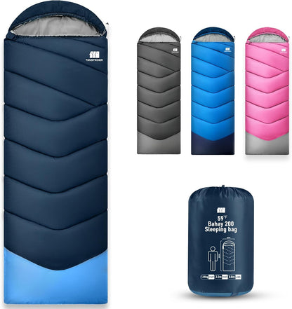 Sleeping Bags for Adults Cold Weather,Portable, Waterproof,Lightweight Sleeping Bag for Tall Girls Boys with Compression Sack for Warm Camping, Hiking, Outdoor & Indoor