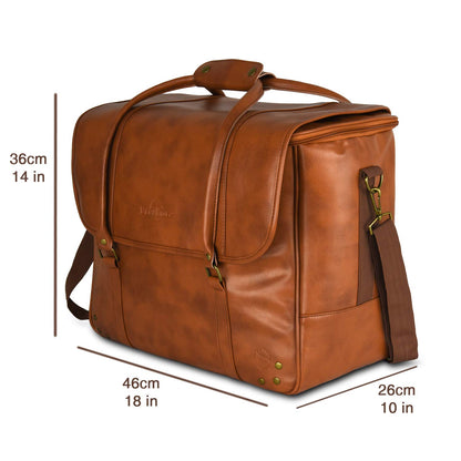 Freshore® 6 Wine Bottles Carrier Leather Bag - Insulated Cooler Travel Tote - Premium Large Portable Bottle Carrying, Waterproof Full Padding Wine Lovers Protection, Light Brown