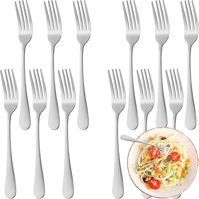 16 Piece Dinner Forks Set, Food-Grade Stainless Steel Forks Silverware