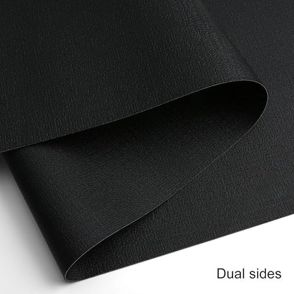 Table Runners 72 Inches Long, Dual-Sided Faux Leather Farmhouse Table Runner Waterproof Heatproof Non-Slip for Living Room Party Home Decor Holiday Decorations(Black, 12 x 72 Inch)