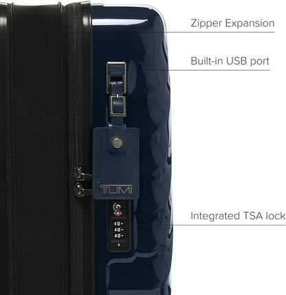 TUMI - 19 Degree International Expandable 4 Wheeled Carry-On - Hard Shell Suitcase - 21.8" X 14.0" X 9.0" - Navy