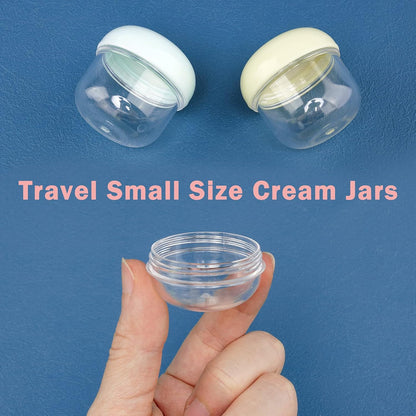 Cosywell Travel Jars for Creams 9PCS Travel Size Containers for Toiletries Cream Jars Refillable Leak-proof Travel Accessories with Lid for Lotion Cosmetic Makeup Body Cream (Plastic-6 & Silicone-3)