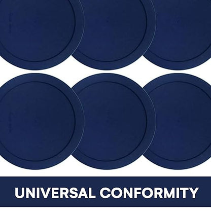 Lids for Pyrex and Anchor Round Glass Containers (4-Cups, Orange-4PK)