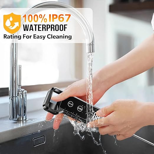 Meat Thermometer Digital Instant Read Food Thermometer for Cooking, Waterproof Kitchen Thermometers with Backlight, Magnet, Auto-Rotating, BBQ Thermometer for Grill Smoker Oil Fry Candy Thermometer