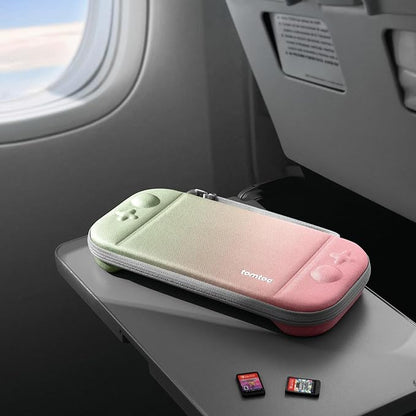 tomtoc Slim Carrying Case for Nintendo Switch 2 Model 2025, Odorless Felt Protective Hard Shell with 12 Game Card Slots, Portable Travel Storage Case with Original Patent and Military Grade Protection