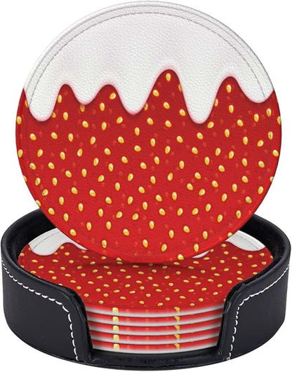 6 Pack Funny Strawberry Coaster