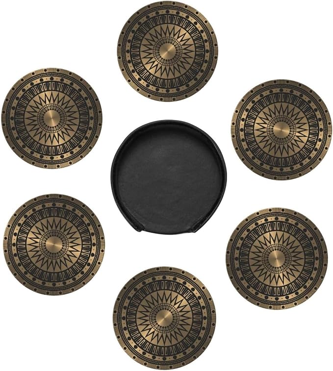 Drink Coasters with Holder Stand Set of 6