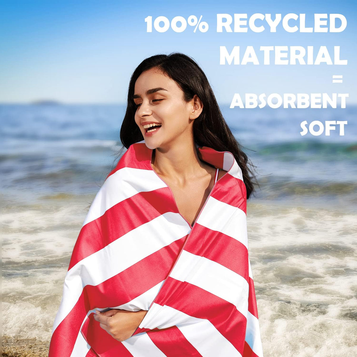 Your Choice Microfiber Quick Dry Sand-Free Beach Towel for Adults & Kids (67x35 Inch, 60x30 Inch) - Oversized, Compact, Lightweight, Absorben
