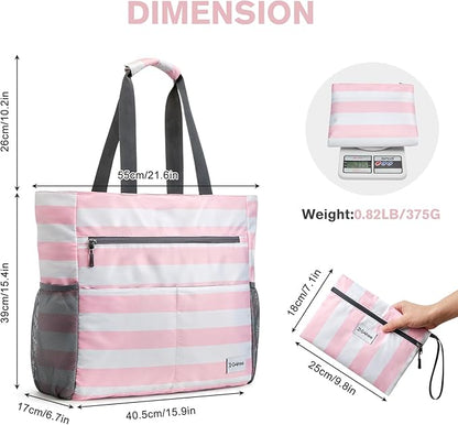 G4Free Beach Bag, Waterproof Sandproof Beach Tote Bag, Large Capacity Foldable for Women