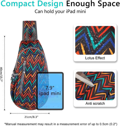 TITECOUGO Small Sling Bag, Lightweight Crossbody Backpack for Men Women, Shoulder Bag for Sports and Outdoor