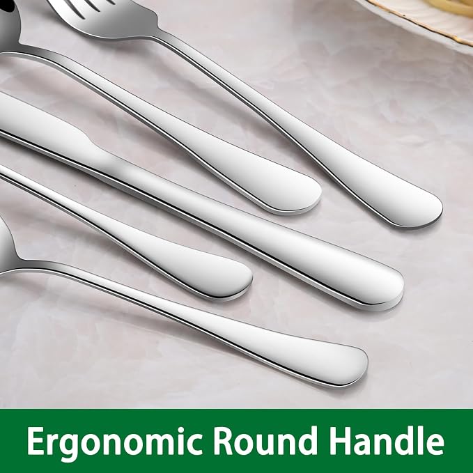 DEHOV 30 Pieces Silverware Set, Premium Stainless Steel Flatware Set Service