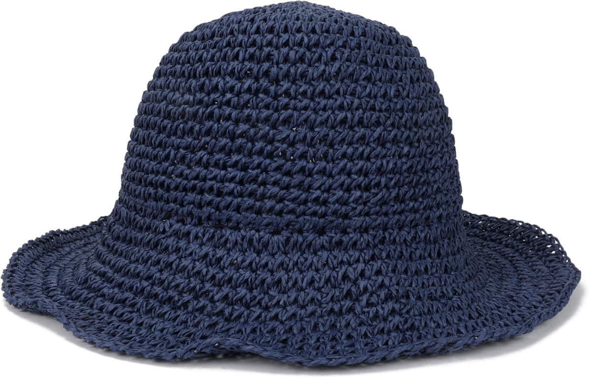 Womens Wide Brim Straw Sun Hat Foldable Floppy Crochet Beach Hat for Summer