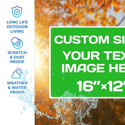 custom metal sign,Aluminum Weatherproof Metal Sign Multiple Sizes Custom Personalized Text And picture Here,hazard sign,garden sign,custom door sign,Customised business signs