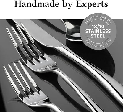 Artaste Rain II Forged 18/10 Stainless Steel (Silver (Set of 12), Salad Fork (7-Inch))