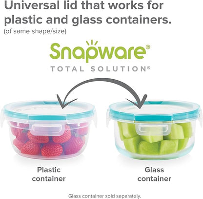 Snapware Total Solution 5-Pack (Mixed Sizes) Plastic Food Storage Containers Set, Leakproof & Airtight Locking Lids Rectangular Tupperware, Non-Toxic BPA-Free Lids, Microwave Dishwasher Freezer Safe