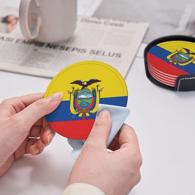 Ecuadorian Flag Coasters for Drinks