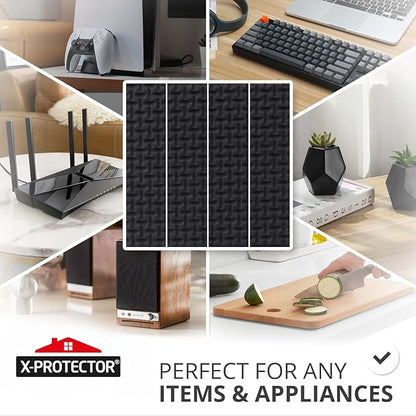Non-Slip Furniture Grips: 8 Pcs Rubber Pads 1.5' x 5' by X-PROTECTOR Ideal Floor Protectors