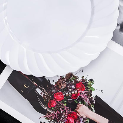 U-QE 60 Count White Plastic Plates