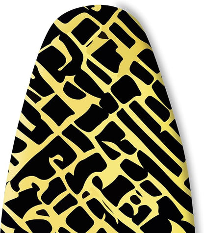Extra Thick Ironing Board Cover and Pad, Yellow Modern Geometric 15x54 Ironing Board Cover, Resist Scorching and Staining,Elastic Edges,Abstract Art