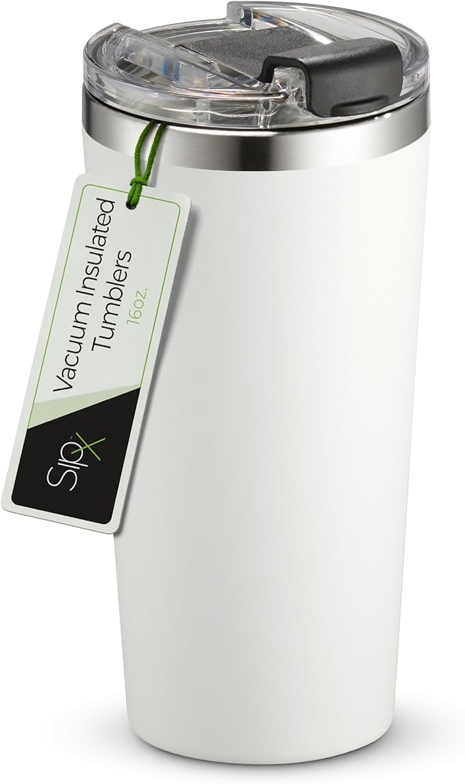 SIPX™ Triple-Insulated Tumblers - 16oz. Premium Modern Tumbler With Lid, insulated Cup Keeps Hot For 6 Hours, Stainless Steel Tumbler Made Of Sustainable Material, Coffee Travel Mug For Home & Office