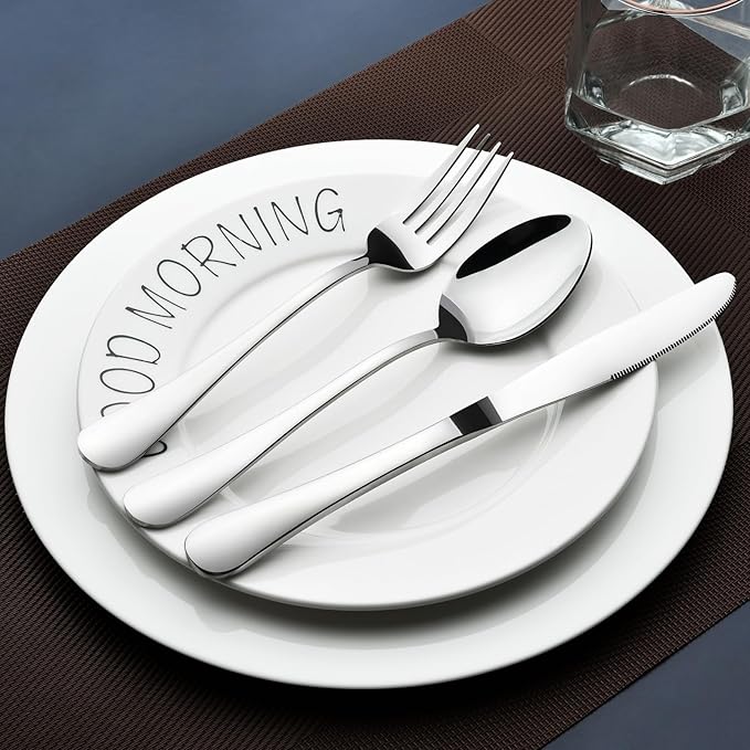 Silverware Set for 8, 40 Piece Stainless Steel Flatware Utensil Cutlery Set |