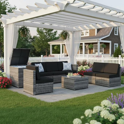 Tangkula 8 Pieces Wicker Patio Furniture Set