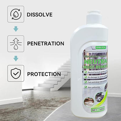 500ml Rust Stain Remover Neutral Metal Cleaner Marble Rust Remover - Powerful and Effective in Removing Rust and Stains From Marble, Granite, Tile, and Metal