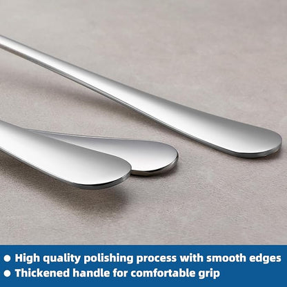 24 Pcs Teaspoons Set, Food-Grade Stainless Steel Spoons Silverware, Cutlery Tea