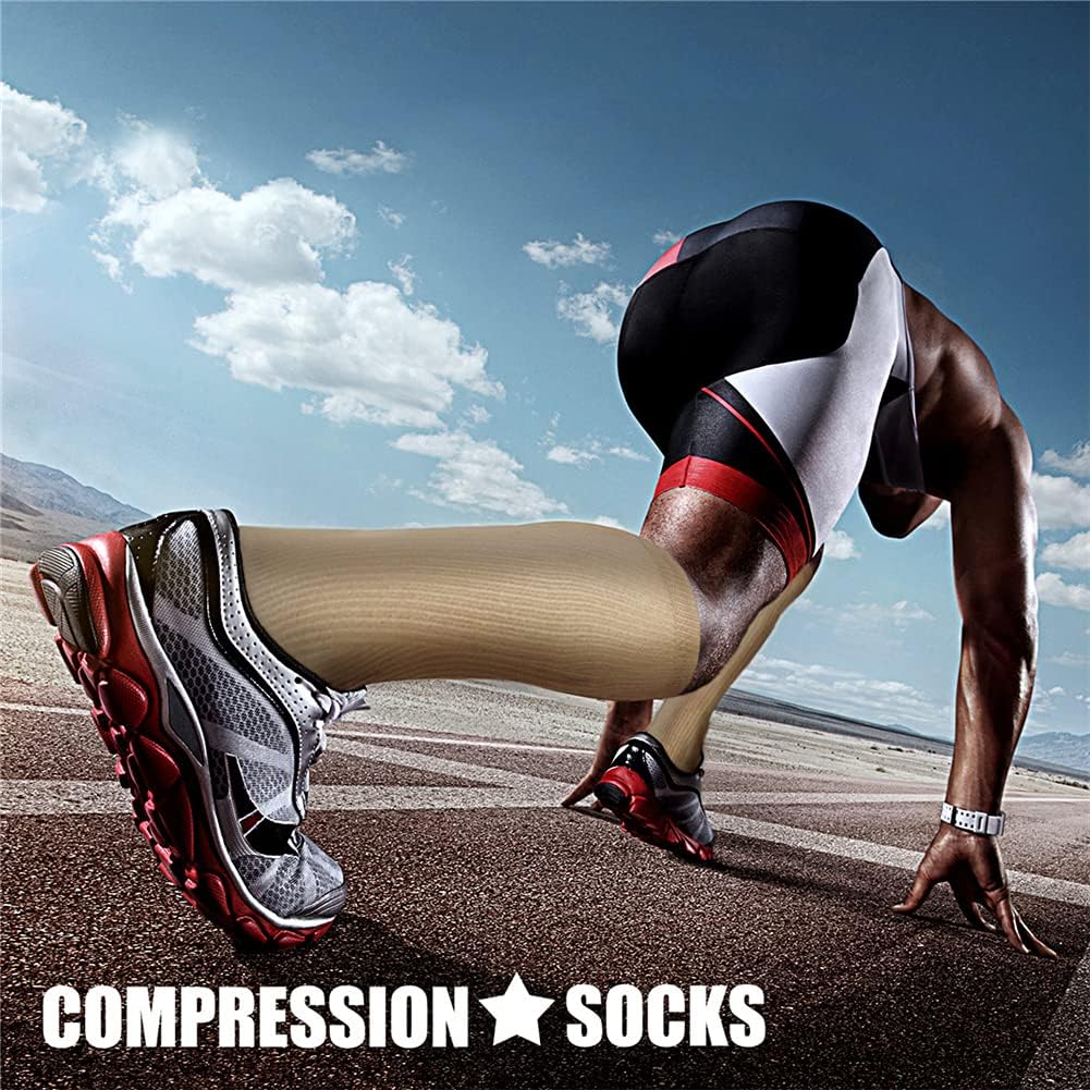CHARMKING Compression Socks for Women & Men Circulation (3 Pairs) 15-20 mmHg is Best Support for Athletic Running Cycling