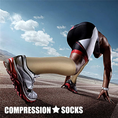 CHARMKING Compression Socks for Women & Men Circulation (3 Pairs) 15-20 mmHg is Best Support for Athletic Running Cycling