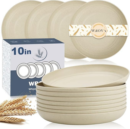 Wheat Straw Dinner Plates Set of 8