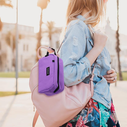 CERBONNY Small Cooler Bag Freezable Lunch for Work School Travel,Leak-proof Bag,Small Insulated For Kids/Adults,Freezer Bags,Freezable Snack Bag,Mini Fit Yogurt purple-1