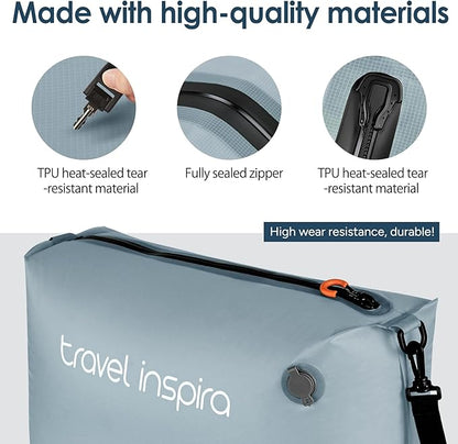 Vacuum Bags for Travel Luggage, Reusable Compression Bags for Carry On Suitcases and Backpack, Vacuum Seal Packing Cube for Cloth (1PC No Pump)