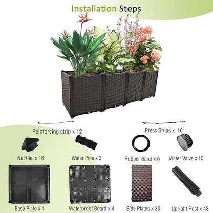 Large Planters for Outdoor Plants pots Elevated Garden Boxes Raised Garden Bed