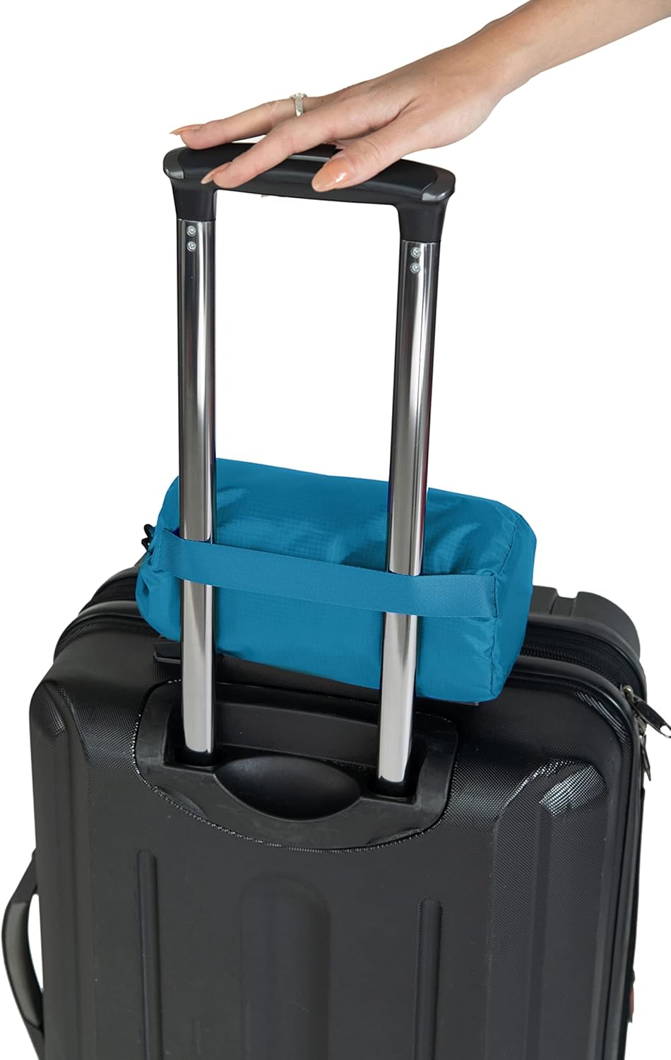 BlueHills Ultra Compact Travel Blanket in Portable Case Premium Soft Large Airplane Blanket Flight Essentials for Car Plane Train Hotel Layover Peacock Teal C004