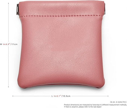 PU Leather Jewelry Travel Bag Leather Jewelry Pouch Christmas,Wedding Party Favor Gift Bag (L, Pink)
