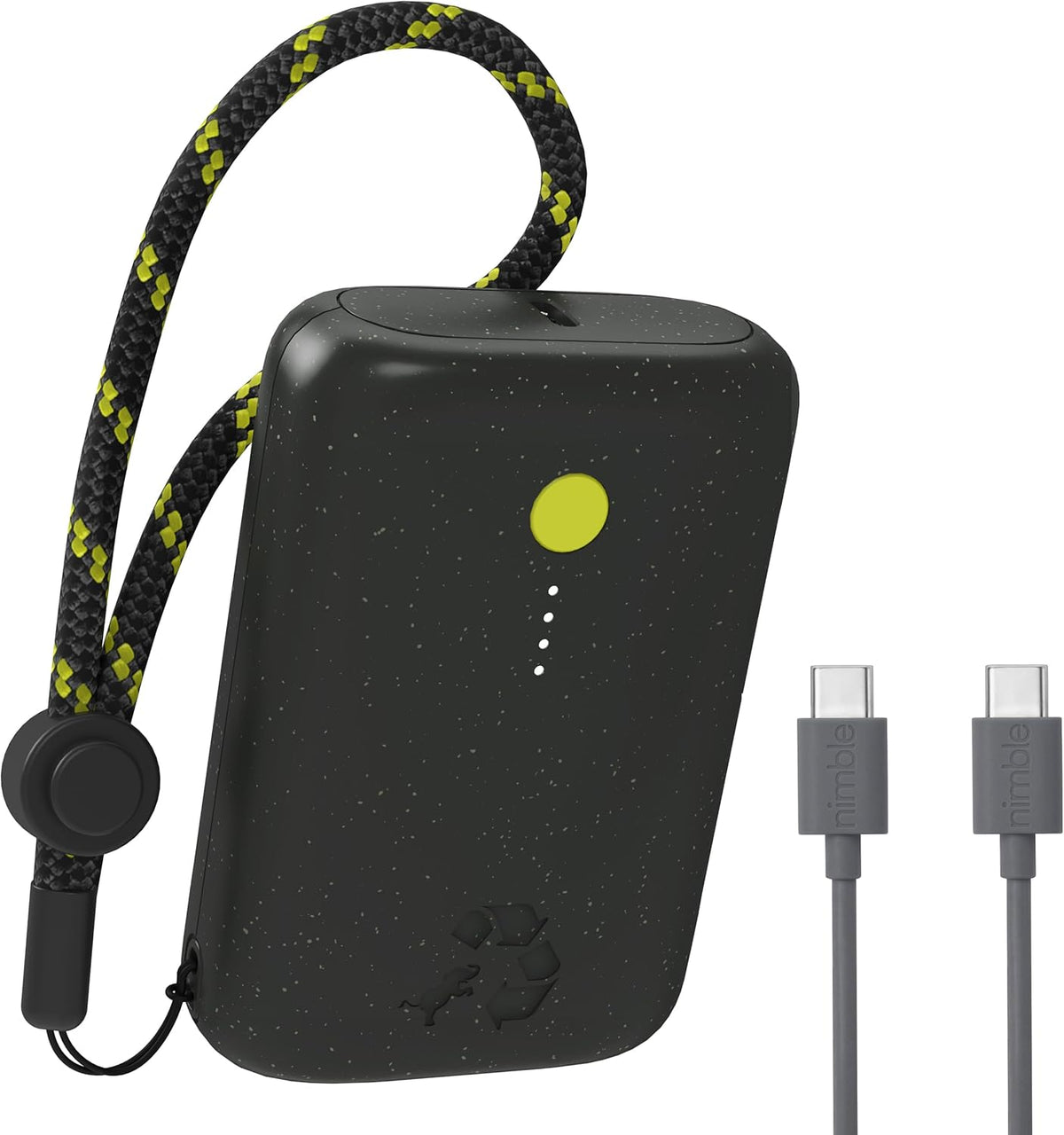 Nimble Champ Portable Charger, 10,000mAh Power Bank Fast Charging, 20W Dual USB-C Battery Pack with Cable, Travel Essential Power Bank for iPhone Laptops Galaxy Tablet Pixel iPad Macbook Kindle Airpod
