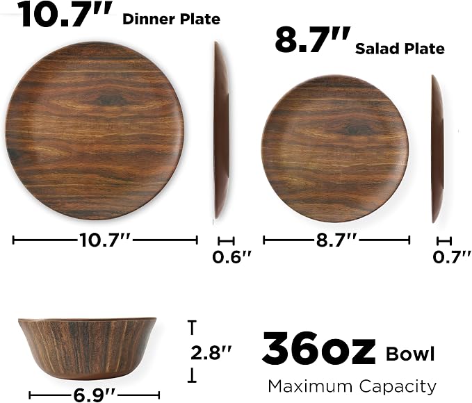 TP 18-Piece Melamine Dinnerware Sets, Service